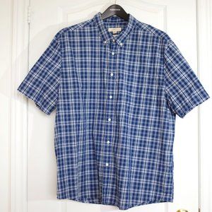 Marks And Spencer Blue Plaid Men's Shirt